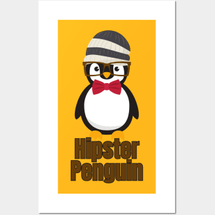 Hipster Penguin Posters and Art